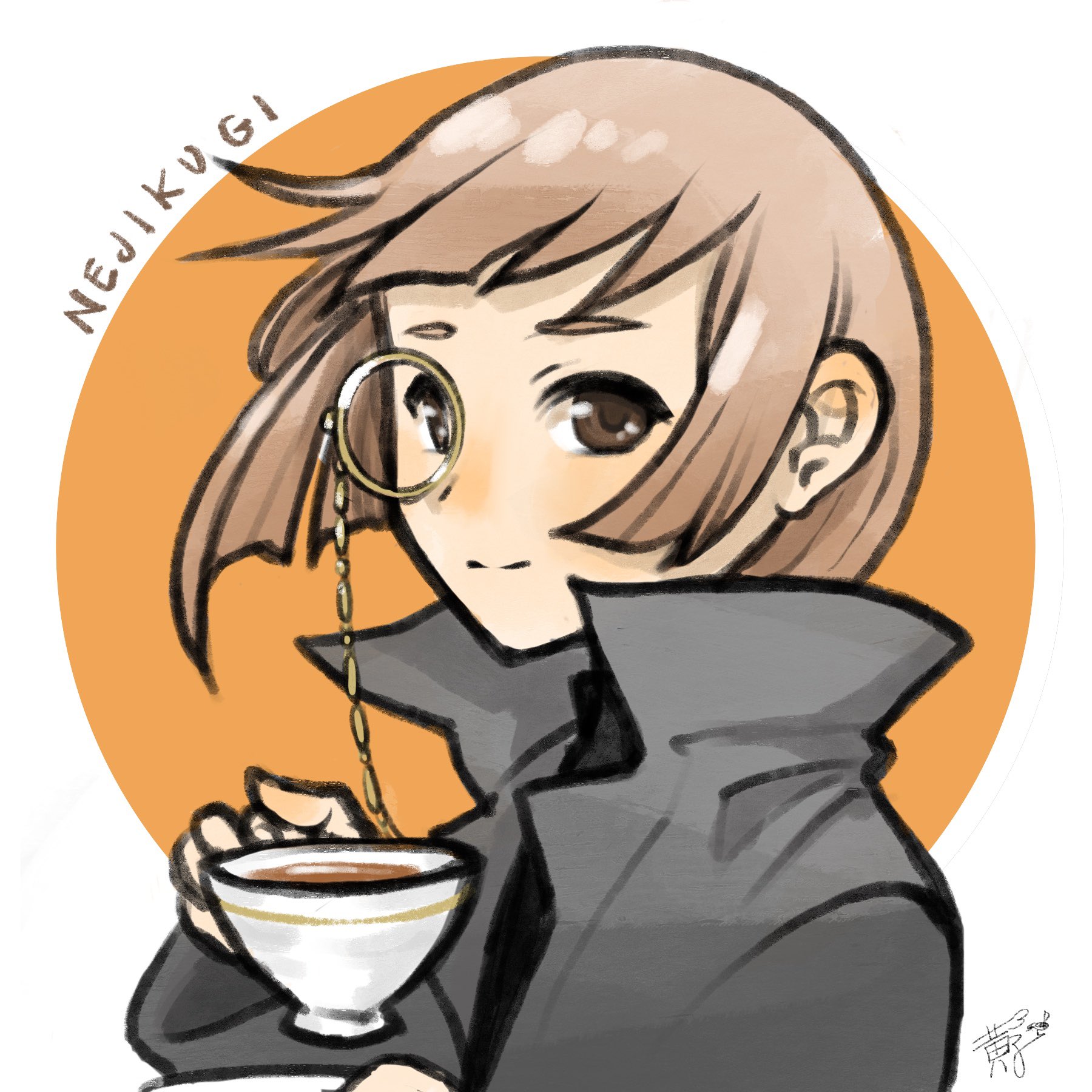 緑宮黄子さんによる顔のイラスト